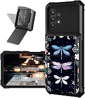 Vista 21 de Funda tipo cartera para Samsung Galaxy A32 5G con ranura para tarjetero, funda con tapa híbrida de doble capa, resistente, a prueba de golpes, funda