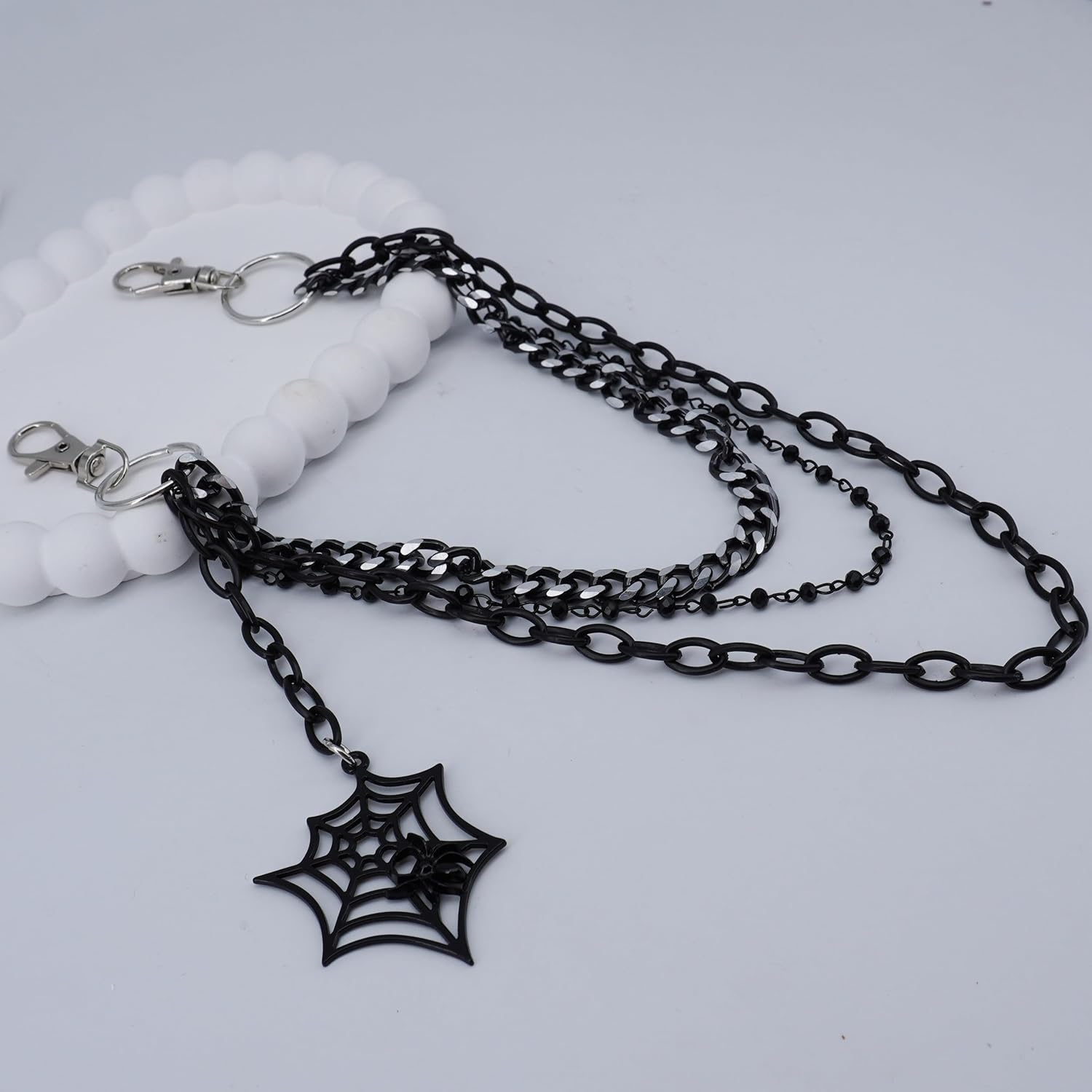 Layered Pants Chain keychain for Women Men Punk Wallet Chains Hiphop Jeans Keychain Halloween Jewelry - Image 3