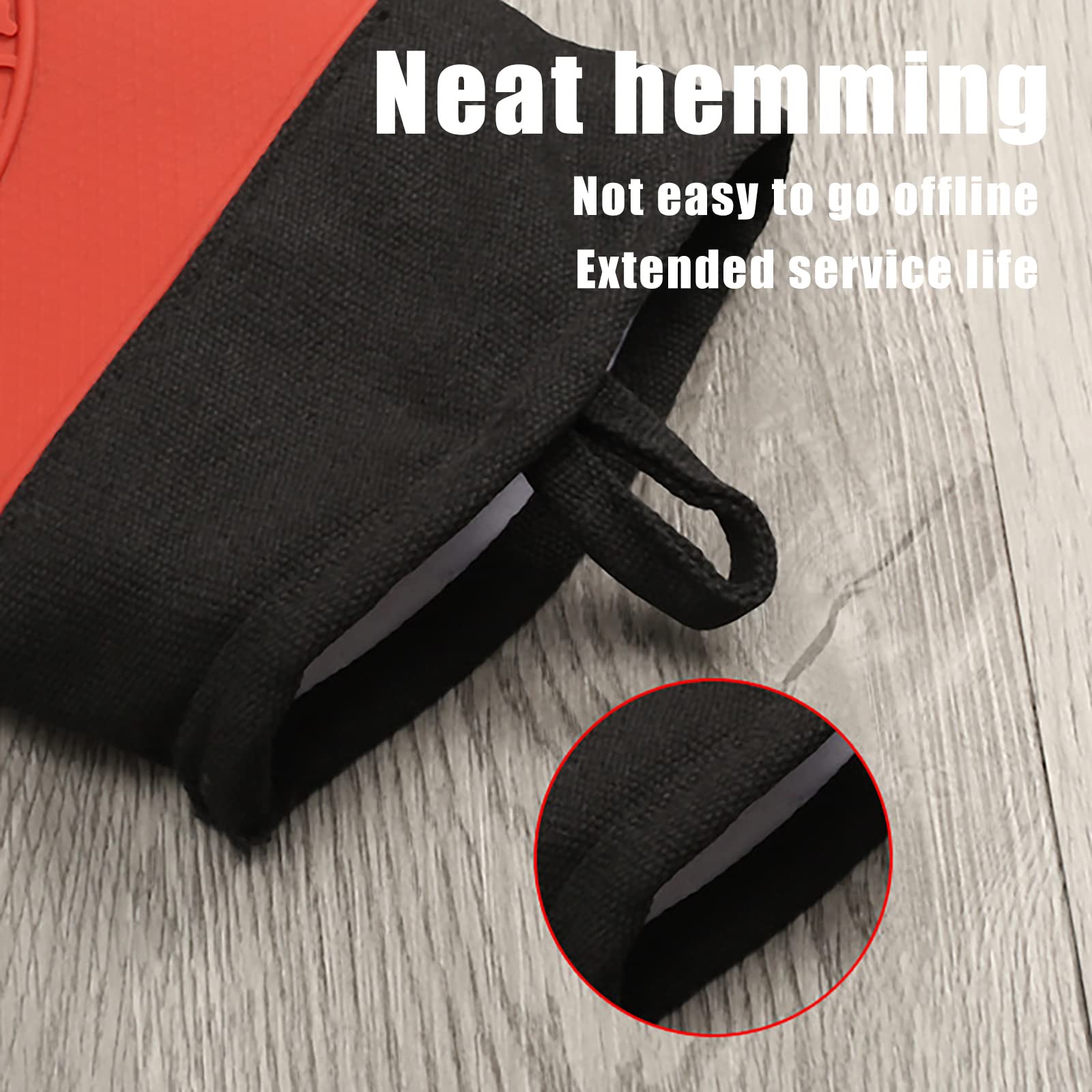 Juego de guantes de horno de silicona, forro de algodón suave, guantes gruesos flexibles impermeables para cocinar, barbacoa, manoplas de cocina, rojo, una pieza de