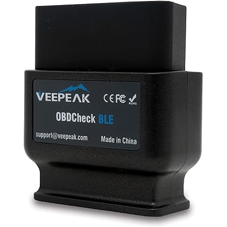 Veepeak OBDCheck BLE OBD2 Bluetooth Scanner Auto OBD II Diagnostic Scan Tool for iOS & Android, Bluetooth 4.0 Car Check Engine Light Code Reader Supports Torque, OBD Fusion app