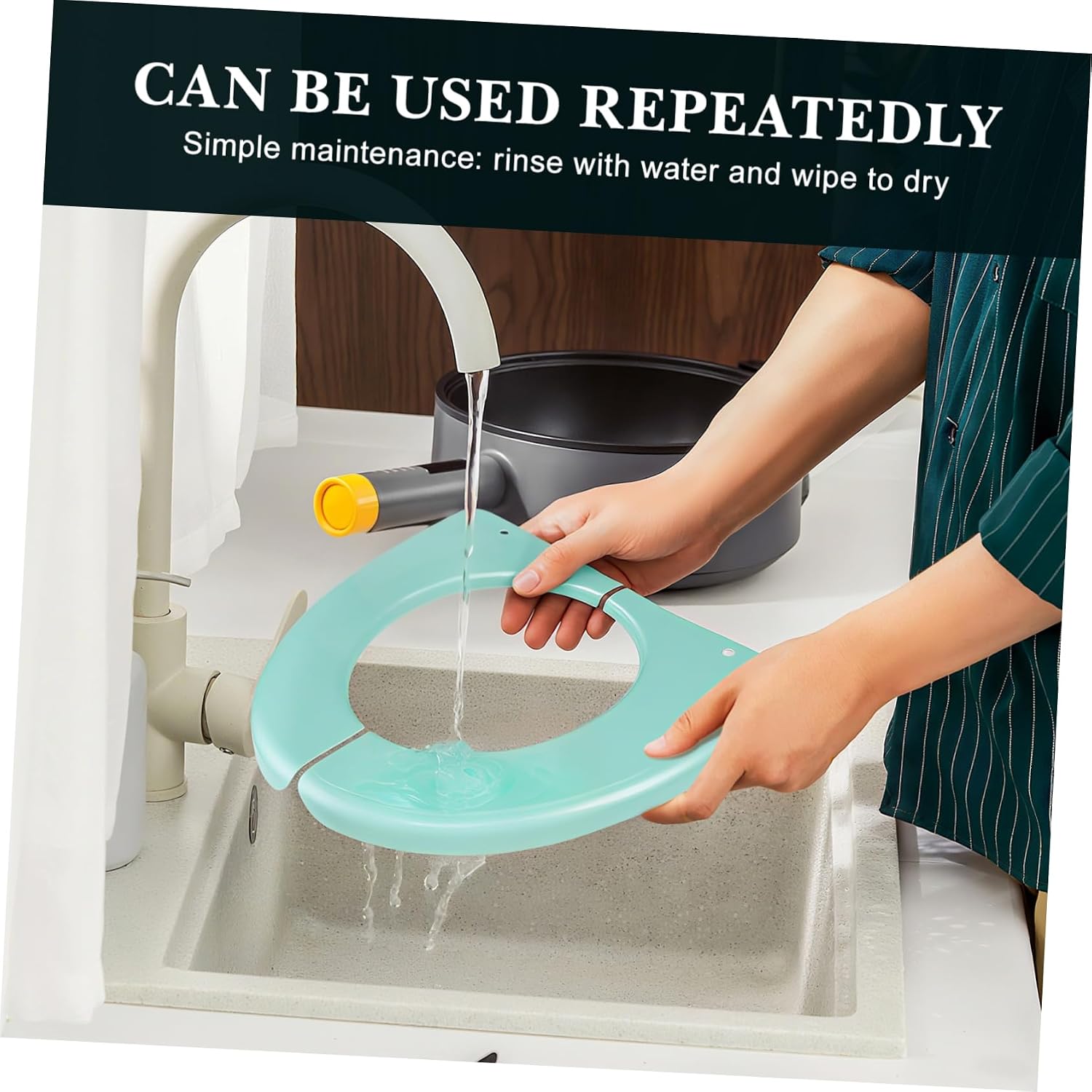VALICLUD 1Pc Portable Potty Training Seat Cover Plastic Cushion for Home Travel Lightweight Fits Standard Toilets Material for Adults Green