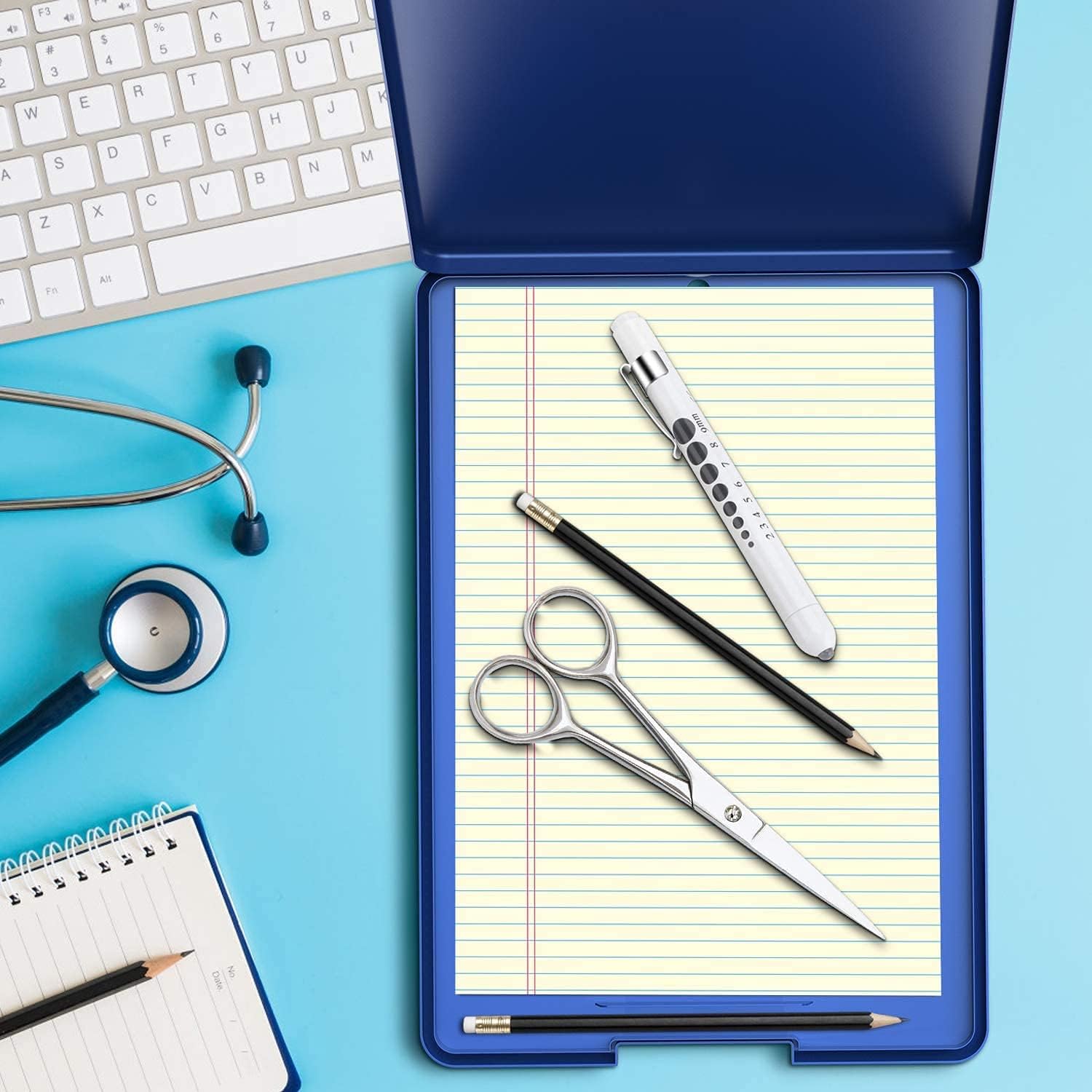 JEEJEX A4 Slim Clipboard Folder Conference Plastic Folder Clipboard Paper Holder Storage Box Clip Board Ideal for Nurse Students, Teachers, Sales, Utility, Jobsite 1
