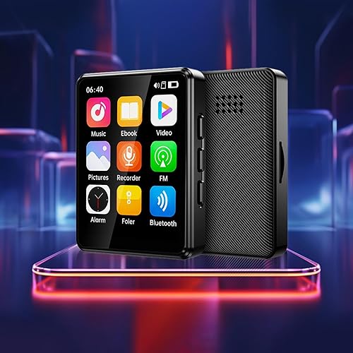 Miniatura 5 de Reproductor de MP3 con Bluetooth, reproductor de música con sonido HiFi, reproductores de MP4 pantalla táctil, dispositivos de música portátiles con