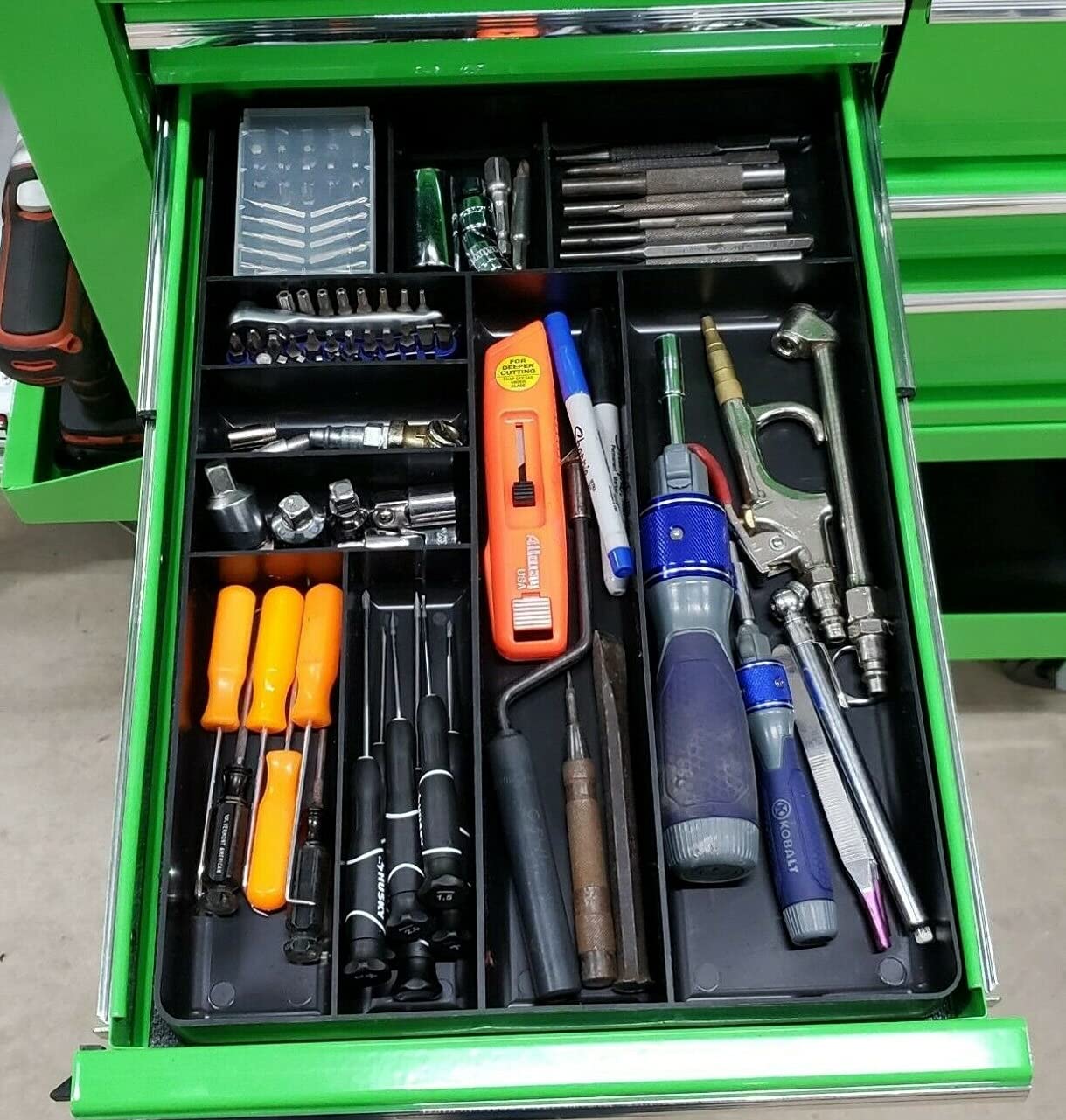 ONREVA Tool Box Organizer Tray Dividers, Toolbox Storage Trays, Rolling