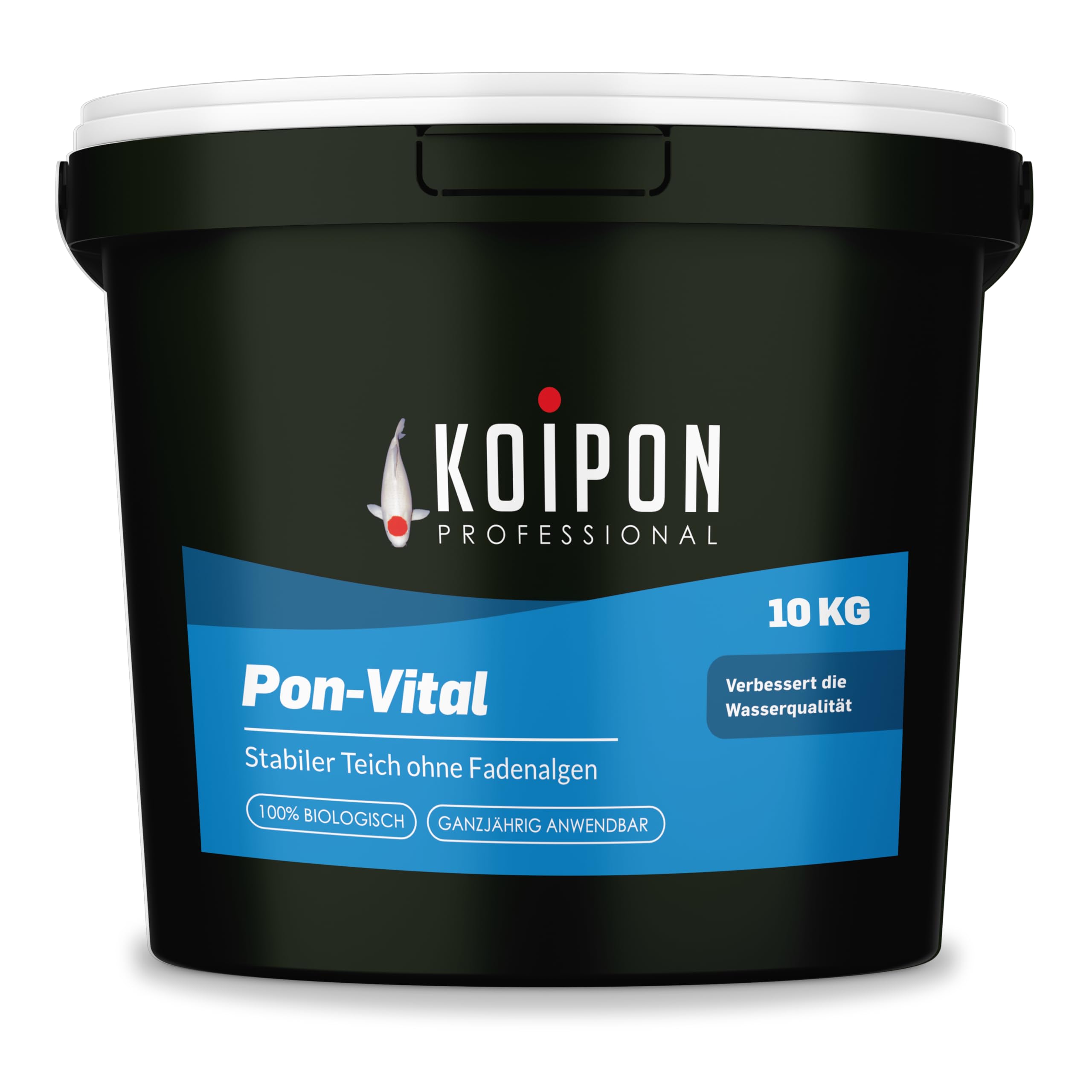 KOIPON Pon-Vital 10 kg, Die 100% biologische Alternative zum Fadenalgenvernichter gegen Algenwachstum und Fadenalgen im Gartenteich