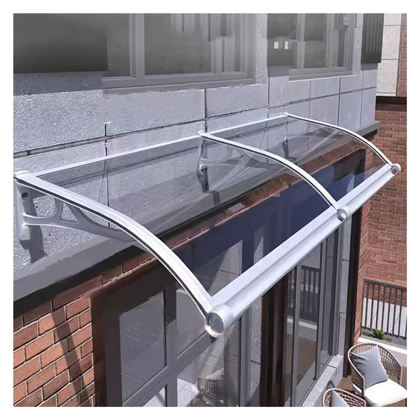 Auvent de terrasse avec support en aluminium, l'excellence extensible pour vos fenêtres