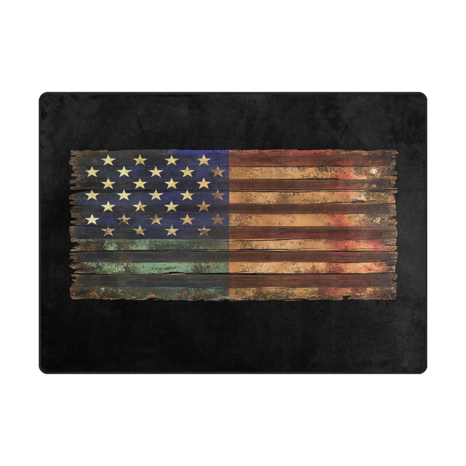 Tapis drapeau américain arc-en-ciel grand format pour chambre