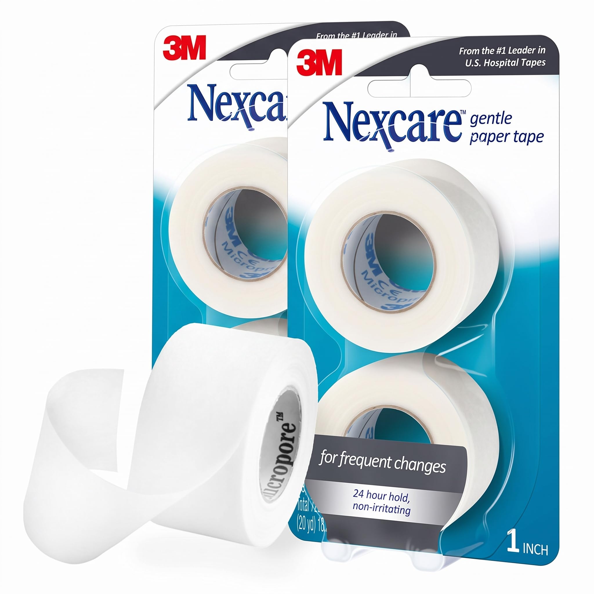 Nexcare Gentle Paper Tape, Medical Paper Tape, Secures Dressings and Lifts Away Gently - 1 In x 10 Yds, 2 Rolls of Tape — Amazon image 11