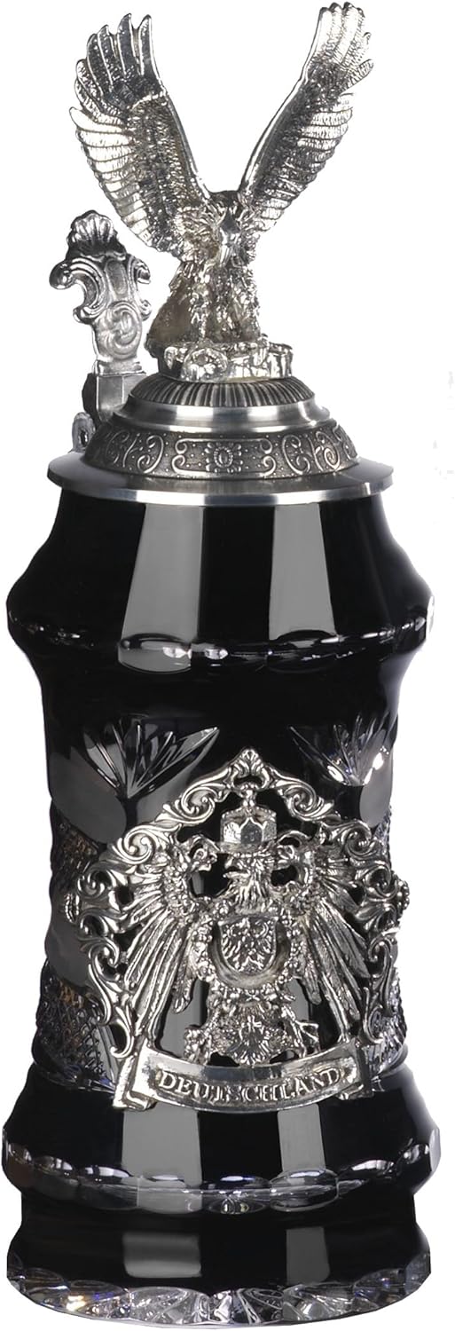King Crystal German Beer Stein 0.5 liter tankard, beer mug