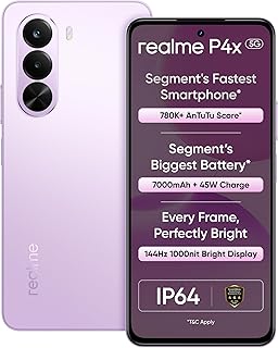realme P4X 5G Smartphone 8GB RAM 128GB ROM 6.72 inch 144Hz Display 7000mAh Titan Bettery 45W Fast Charge Dimensity 7400 Ul...