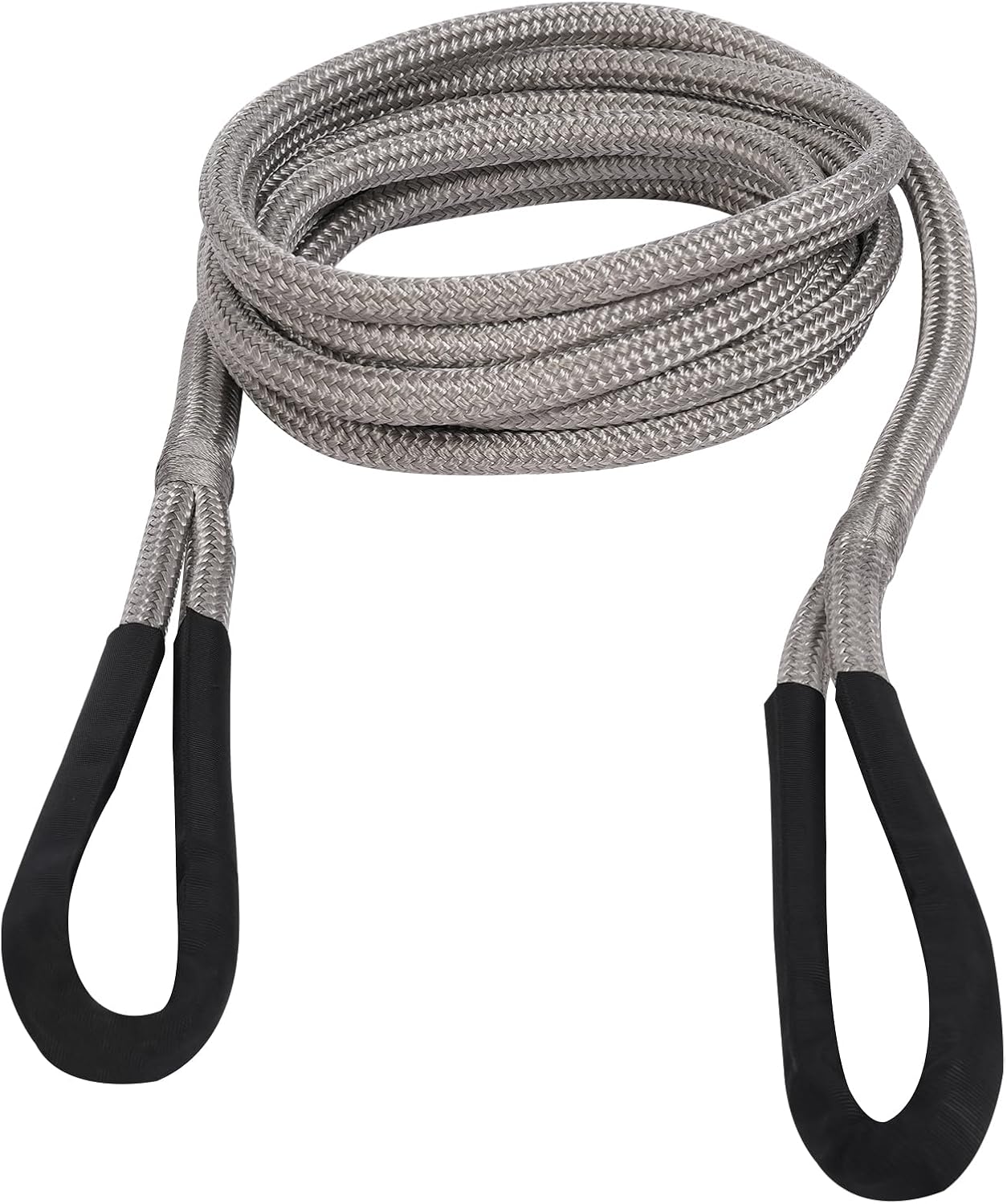 Kinetic Recovery Rope, 5/8" x 20 Feet 15100 lbs Elasticity Energy Snatch Rope Heavy Duty Energy Ropes with Handbag Tow Ropes for Trucks, UTV, ATV, SUV (Grey)