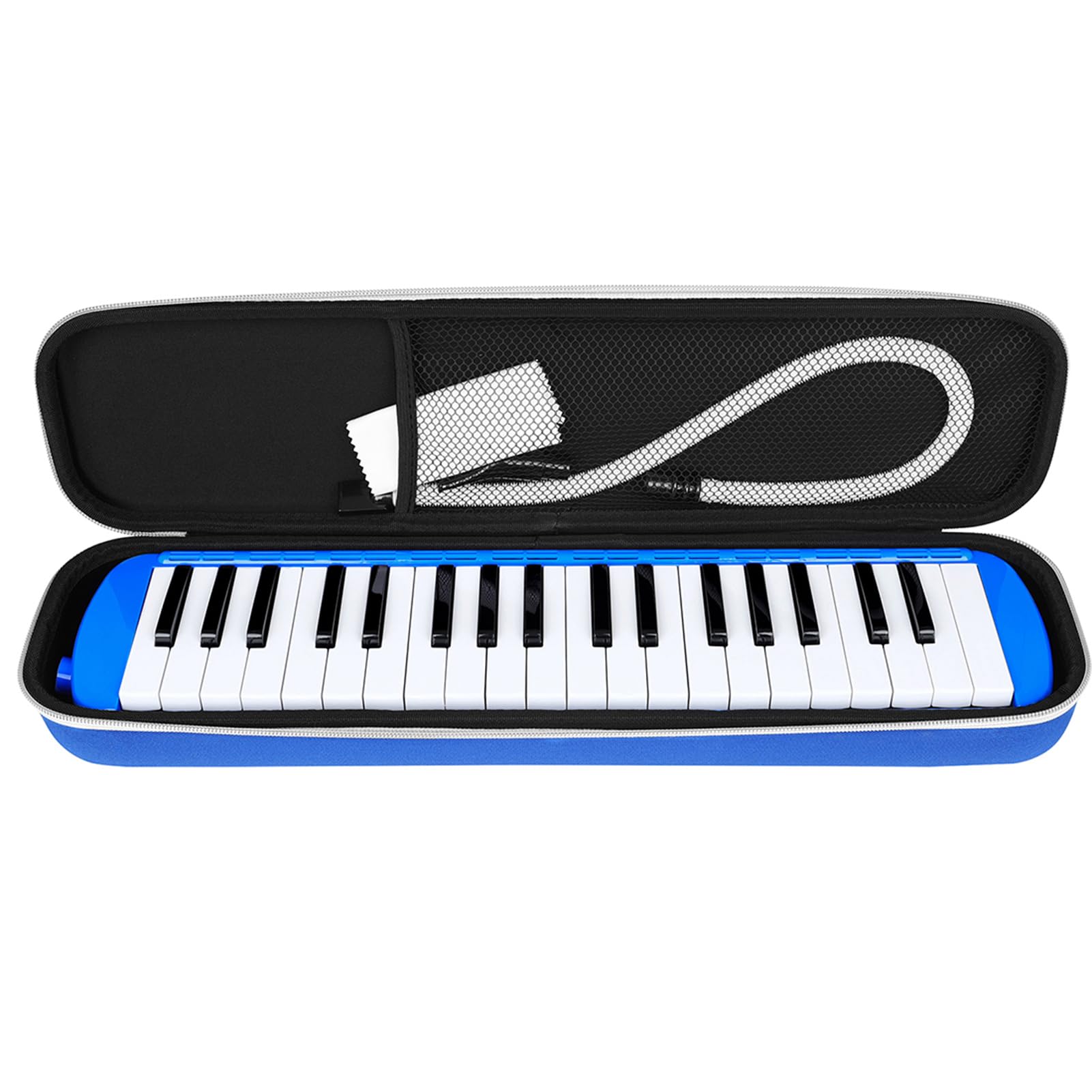 Alomejor Mélodica 37 Touches, Matériau ABS, Anche en Laiton, Piano à Air Portable pour Enfants et Adultes, Parfait pour la Salle de Classe et la Performance (BLUE)