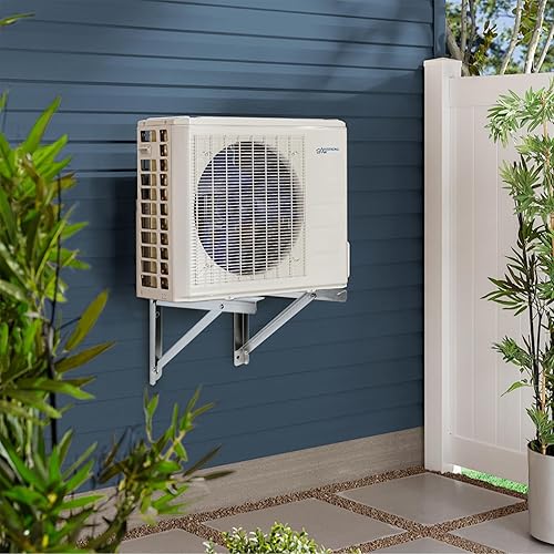 Miniatura 6 de lukar Soporte de montaje en pared dividido resistente para condensador de 9000-36000 BTU, soporte de soporte de aire acondicionado de acero