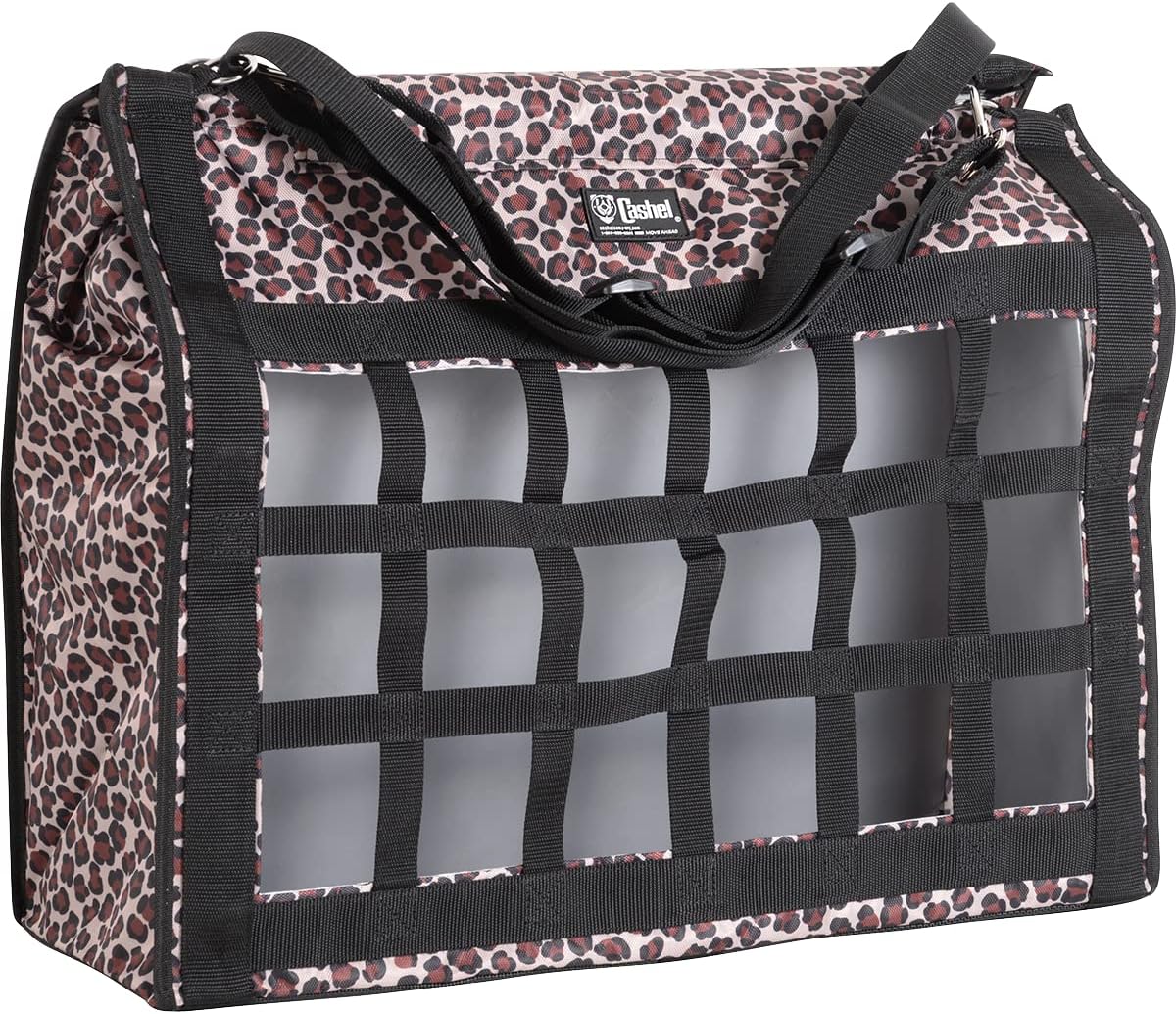 Cashel Slow Feed Top-Load Hay Bag Brown Leopard