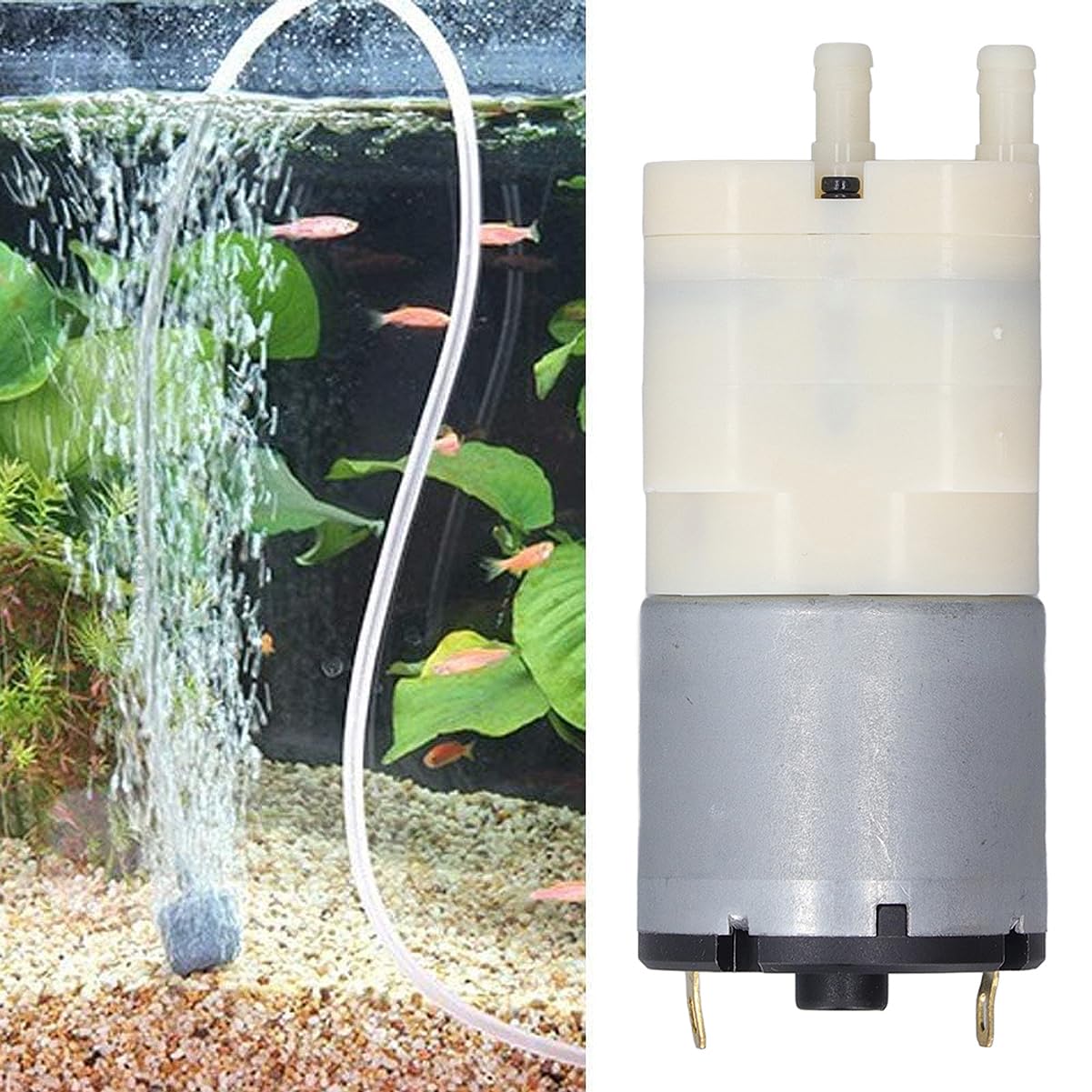 Micro Pompa A Vuoto DC 12V, Motore Micro Pompa A Vuoto 12V A Bassa Rumorosità, Pompa Elettrica Ad Aria Con Grande Volume D'Aria 8,0 Lpm, per Apparecchiature Mediche, Acquari, Pompa Ad Aria
