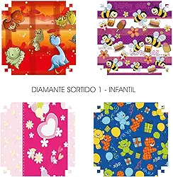 Papel Presente Couché x Pacote com 40 Unidades, V.M.P. 204.88.99, Cores Sortidas, 60 x 96 cm