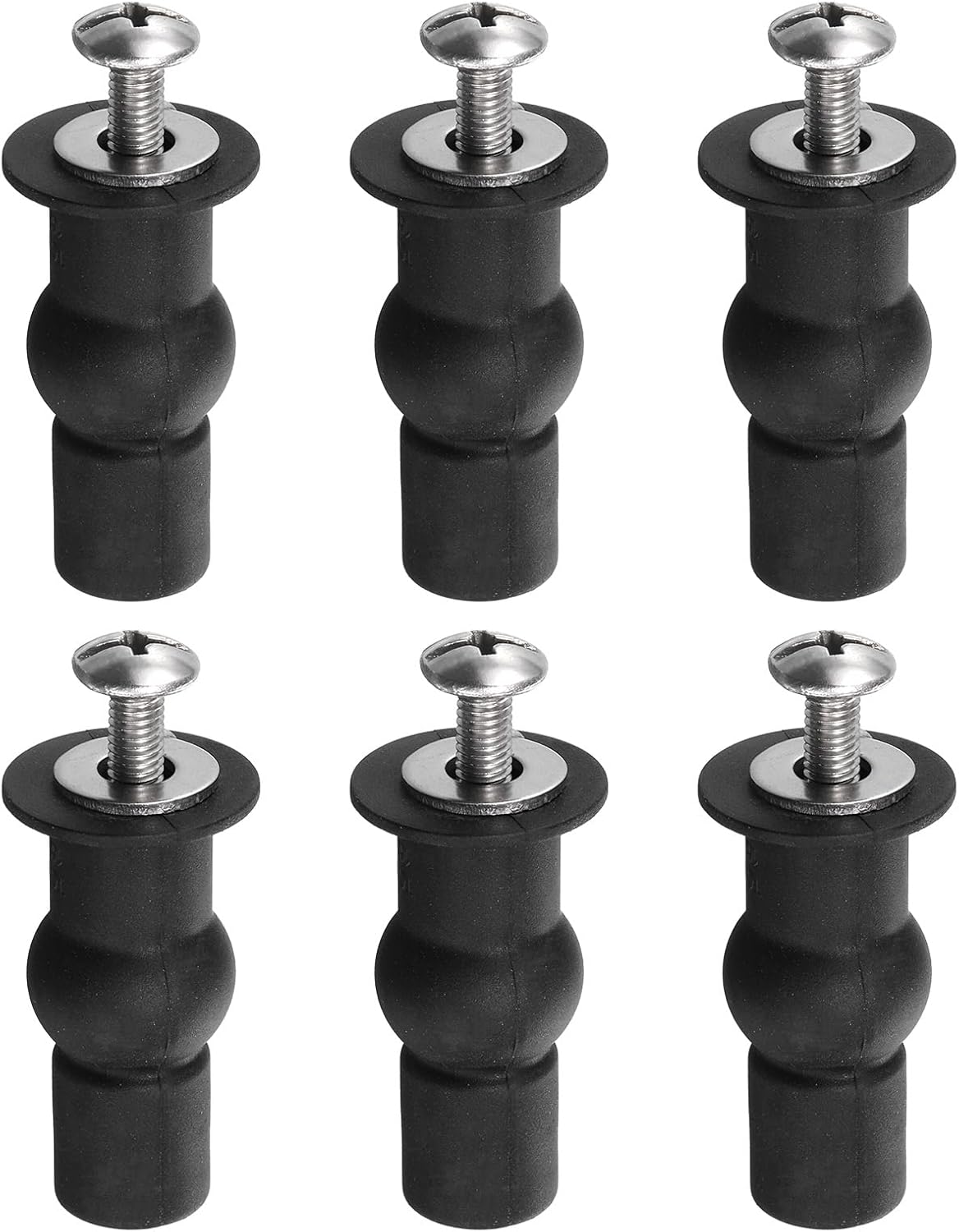 uxcell 6 Set M5 Toilet Seat Hinges Screws, Hinge Bolt Screws Toilet Seat Fixings for Top