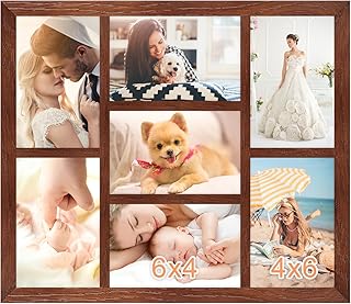 12 Backyard Fence Decor Ideas for Charming Personalized Style 127 4x6 Oak Wood Picture Frames Collage Wall Decor Brown, Solid Oak Wooden F...