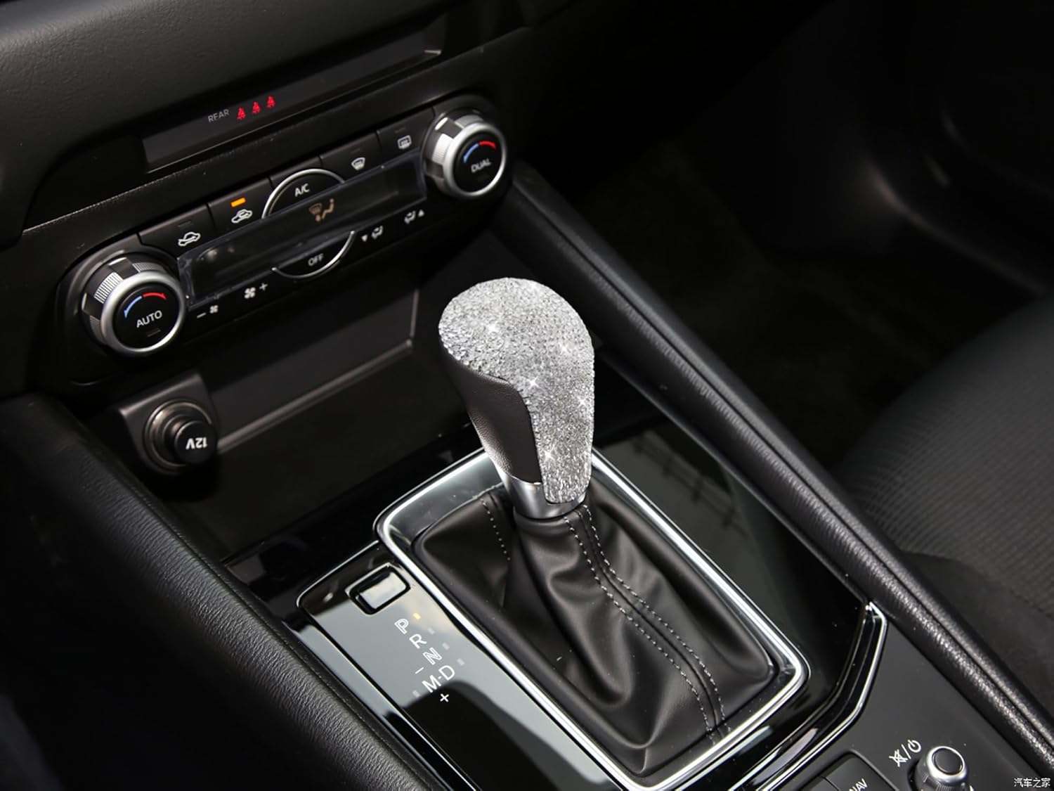 Fit Mazda Gear Box Shifter Bling Crystal Accessory Interior Cover Fit Mazda 3 2014-2018/Mazda 6 2015-2022/CX-3 2016-2020/CX-5 2014-2022/CX-9 2016-2023