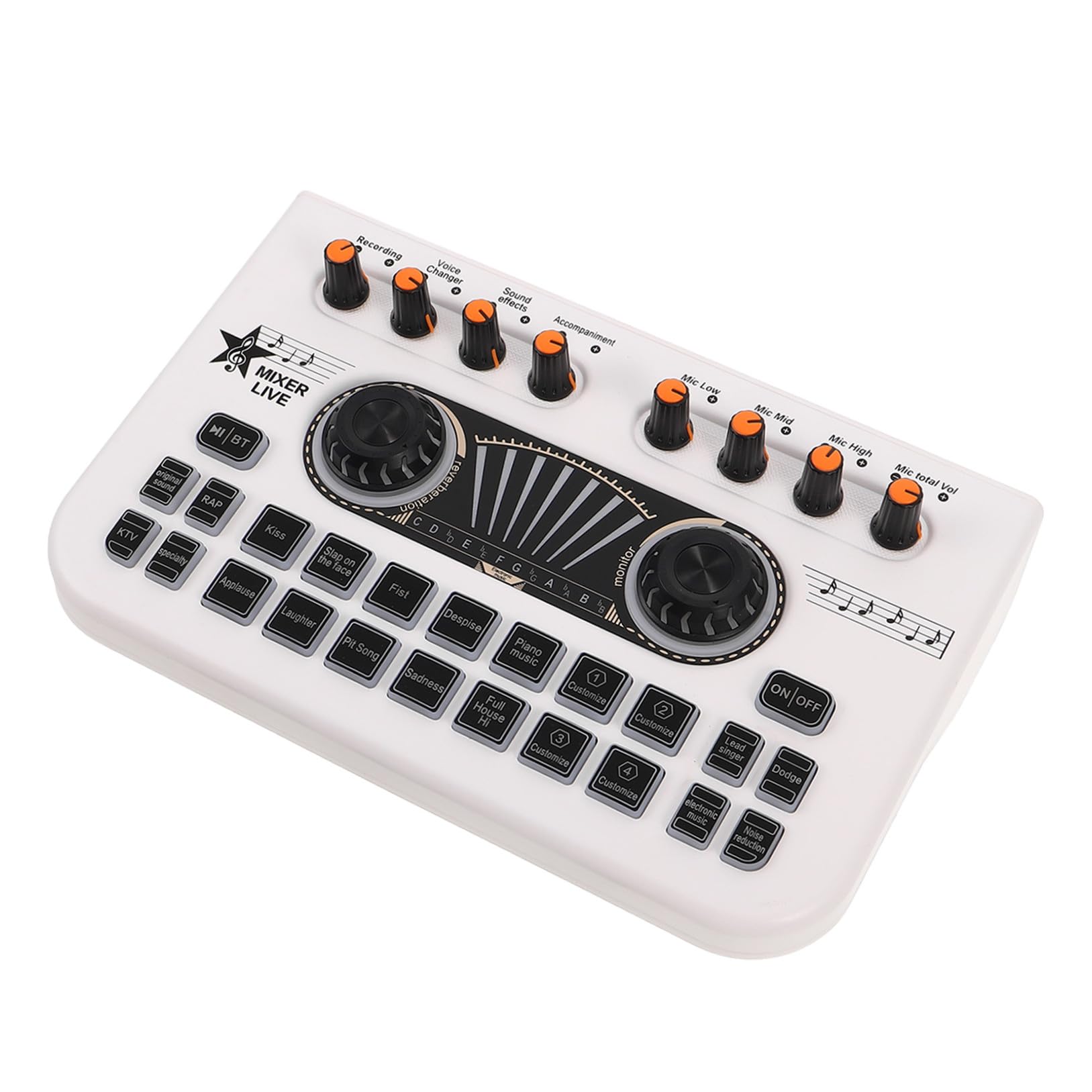 YARNOW Table De Mixage Dj Console De Mixage Audio Pour Streaming Matériel De Studio Enregistrement Sans Fil