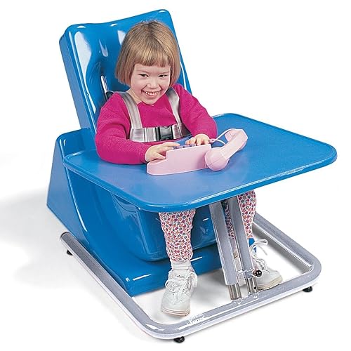 Miniatura 4 de Bandeja para sistemas de asiento de alimentador, superficie medianagrande, bandejas pediátricasinfantiles, azul