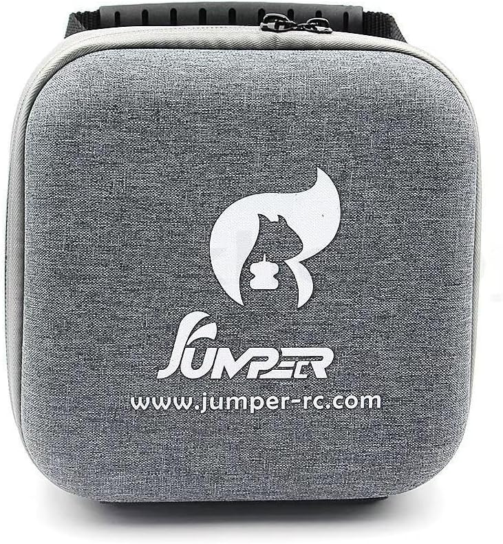 Back view of Jumper T12 MAX Transmitter showing battery compartment and JR module bay