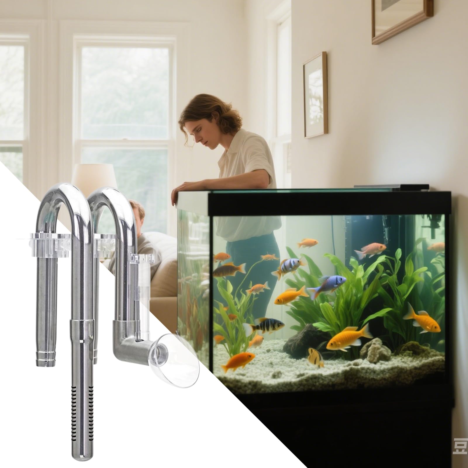 Tubo De Salida Del Filtro De Acuario Racores Acero Inoxidable Entrada Y | Filtro Antigrasa Película Para Acuario Suministros Entrada Salida Ajustable Acuario Agua Dulce Salada Adu