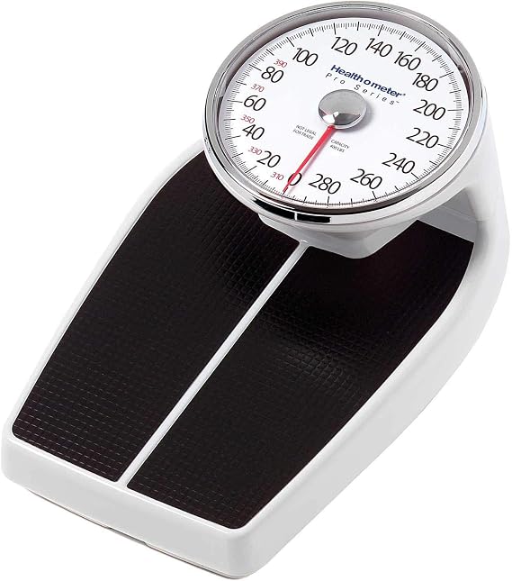Health O Meter Floor Scale 400 x 1lb, 11 x 12-1/2 Platform W/Raised 8 Dial, 160LB