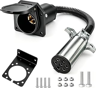 Seamaka 7 Pin Round to 7 Pin Flat Adapter