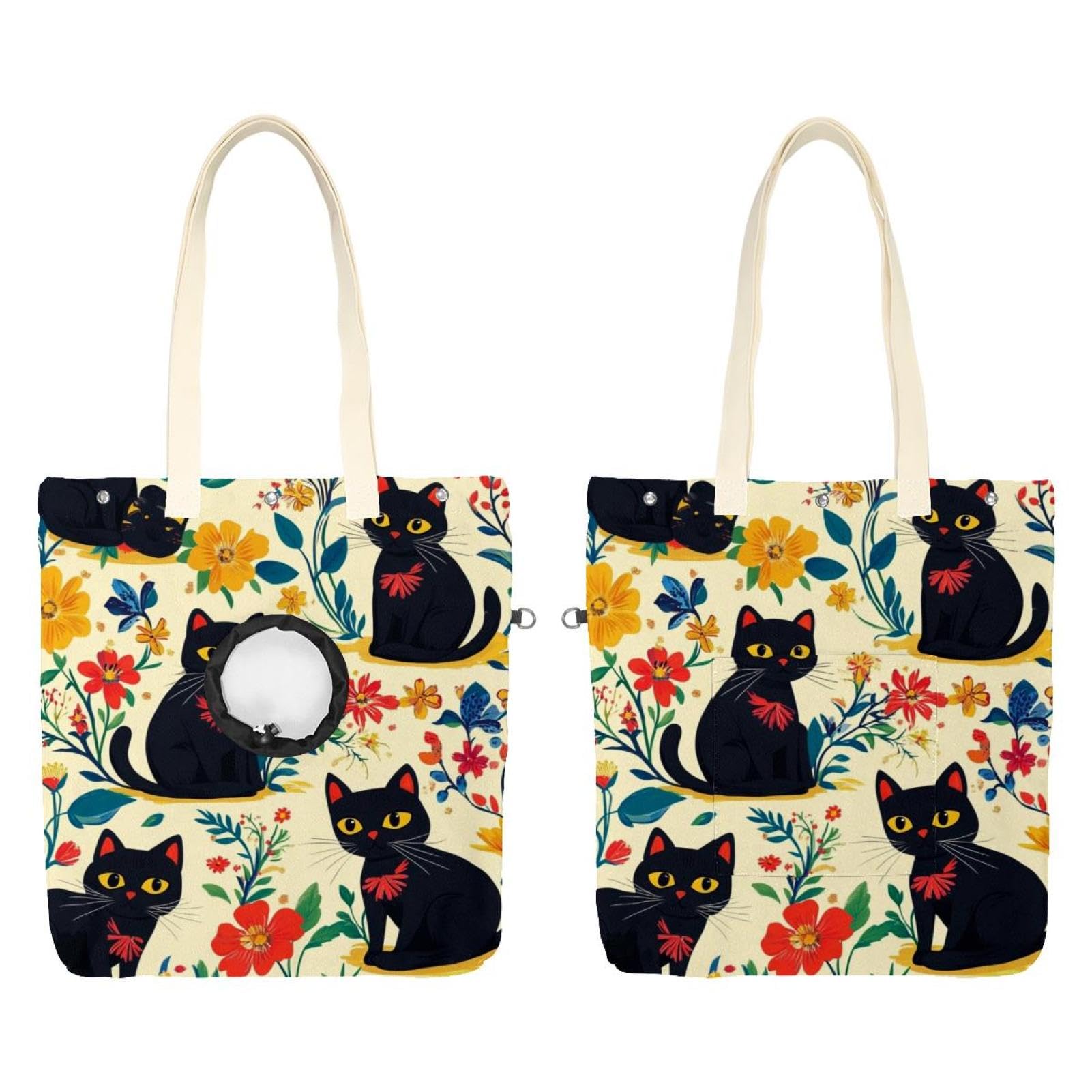 Bolsa portátil para gatos pequeños y bolso de lona ligero para mascotas