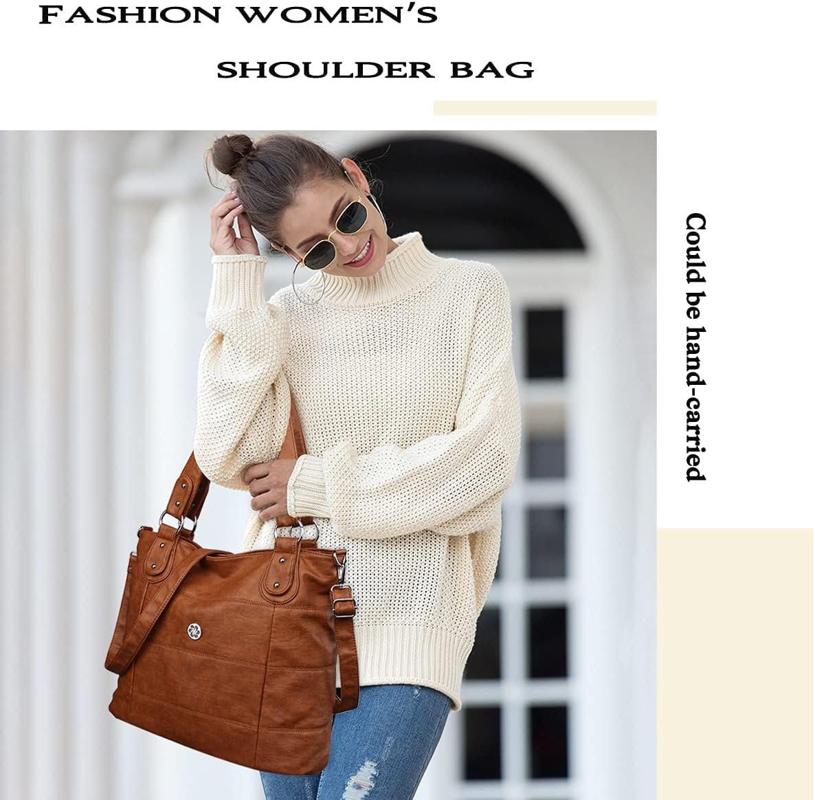 Angel Kiss Hobo Purses for Women Multi-Color Striped Lattice Cross Body Shoulder Purse Bag Tote Handbag - Image 7