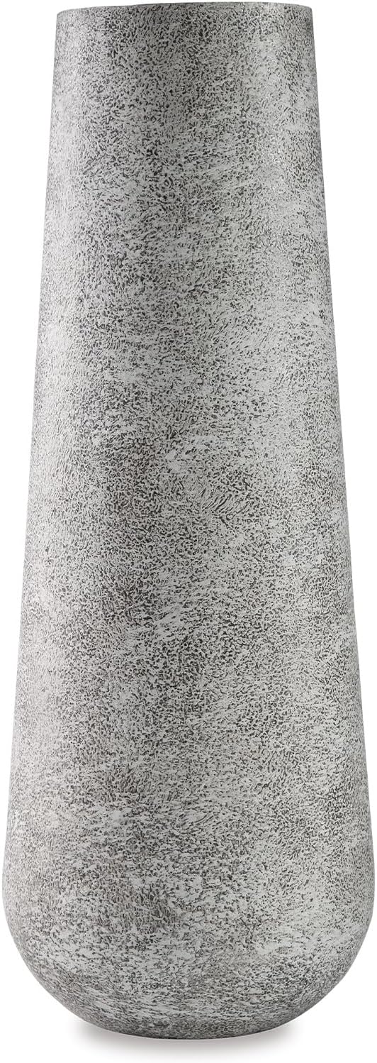 Signature Design by Ashley Fynn 21" Contemporary Metal Vase, Antique White