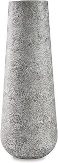 Signature Design by Ashley Fynn 21" Contemporary Metal Vase, Antique White
