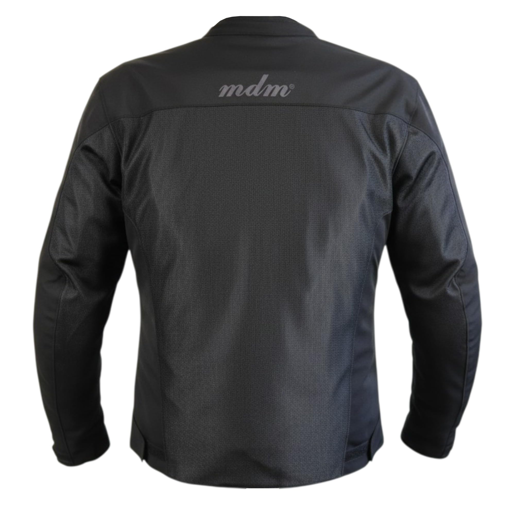 MDM Motorradjacke Herren Sommer Mesh mit Protektoren, Atmungsaktive Motorradjacke mit Rückenprotektor, Belüftung, Schwarz