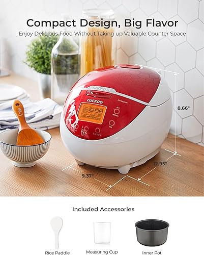 Miniatura 4 de Cuckoo CR-0655F - Arrocera eléctrica color roja
