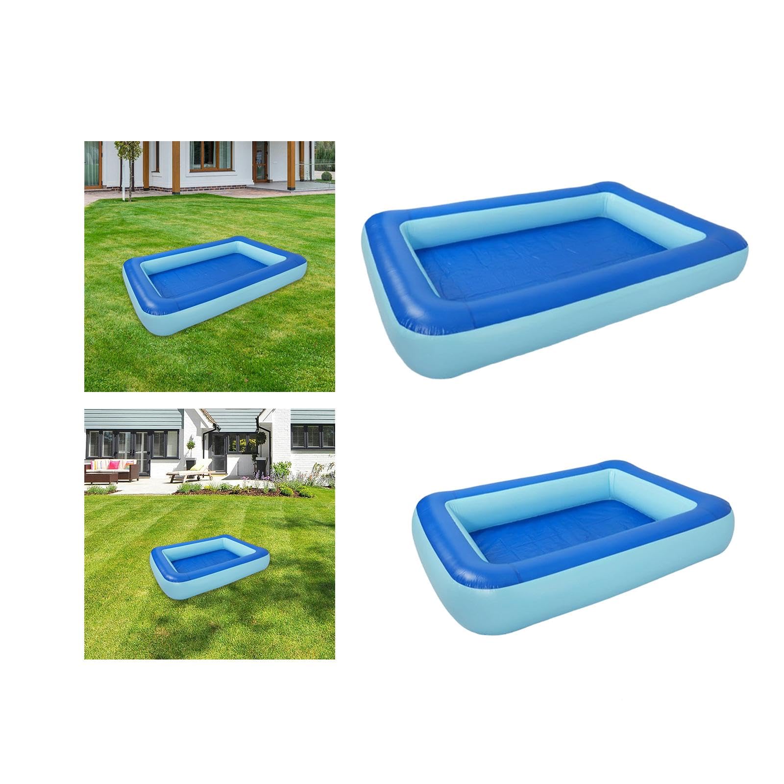 Inflatable Pool Easy to Clean Reusable Kiddie Pool for Home Outdoor Backyard 210cm-image-48