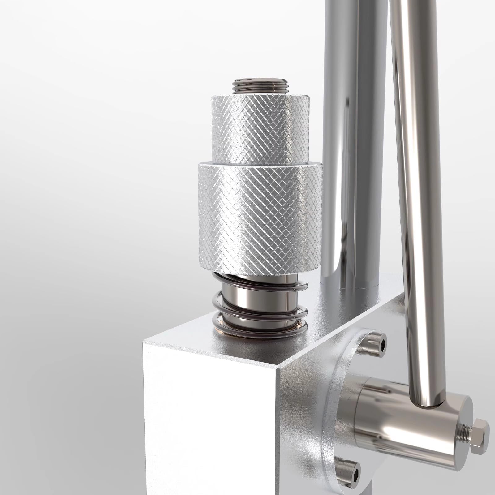 Máquina selladora y prensadora de Viales Manual, para perfumes, Altura Ajustable, Tapa de Aluminio y plástico, eficiencia de 20 Botellas/min.