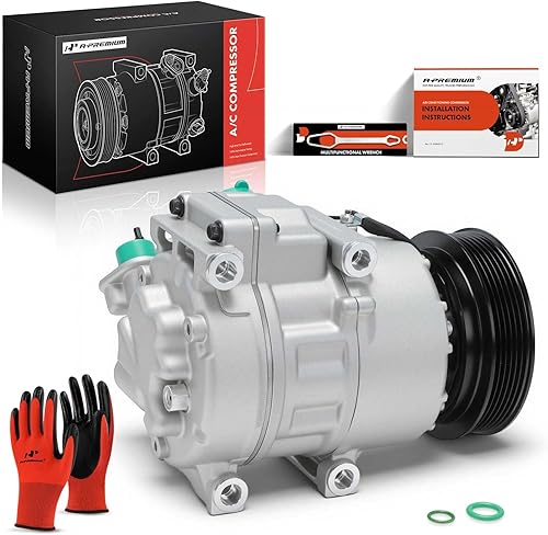 Miniatura 10 de A-Premium Compresor de aire acondicionado con embrague compatible con Kia Sorento 2011-2012, Hyundai Santa Fe Veracruz 2007-2012, 3.3L 3.5L 3.8L