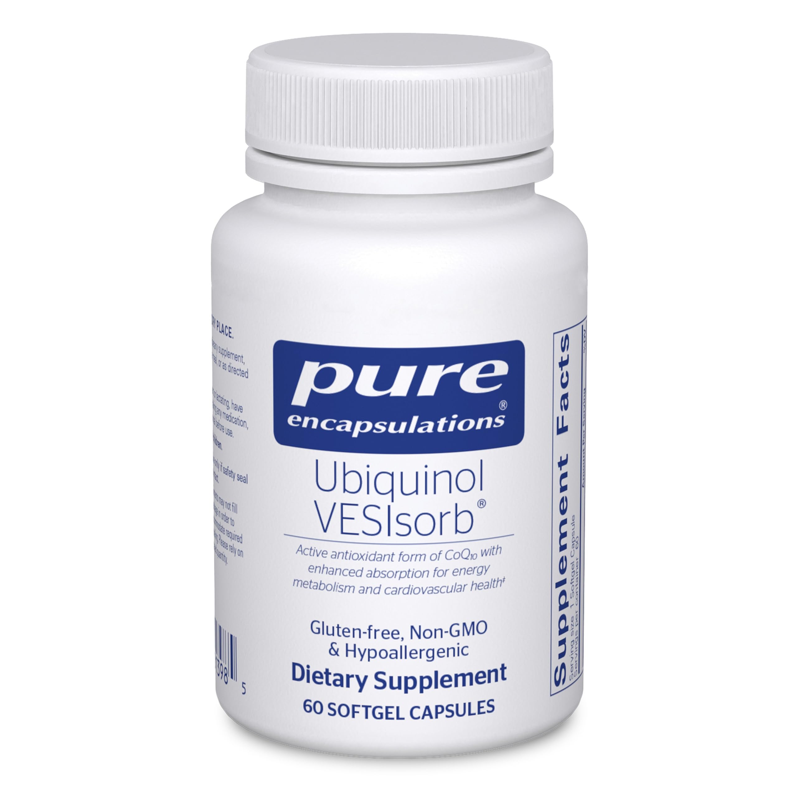 Pure Encapsulations Ubiquinol VESIsorb, 60 Caplique Capsules 60 Count (Pack of 1)