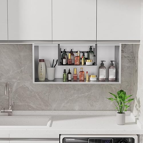 Miniatura 2 de PEKGRIL Paquete de 2 cestas para debajo del estante, cesta de almacenamiento negra para debajo del estante, cesta de almacenamiento colgante