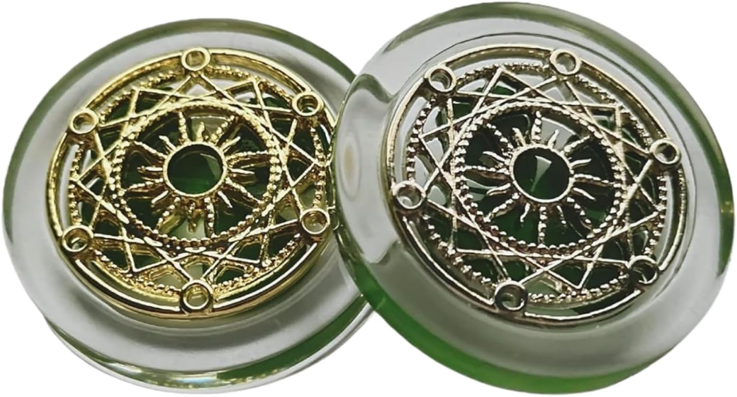 1 Pair Real Four Leaf Clover Pocket Coin - Radiant Sun | Magic Coins, Good Luck Tokens & Shamrock Keepsake | Encouragement Gifts, St. Patrick's Day & Party Favors (Gold & Silver)