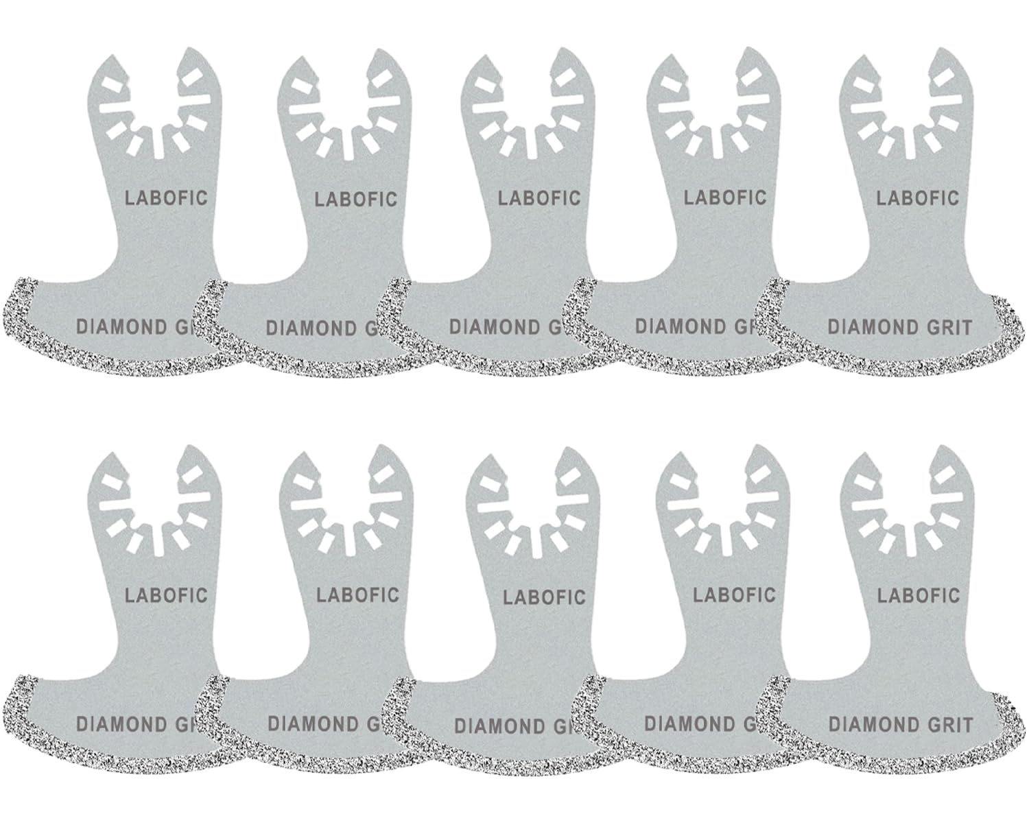 LABOFiC 10Pcs Diamond Oscillating Blades, Grout Oscillating Multi Tool Swing Diamond Blade, Mortar Cutting Saw Blades for Grout Removal