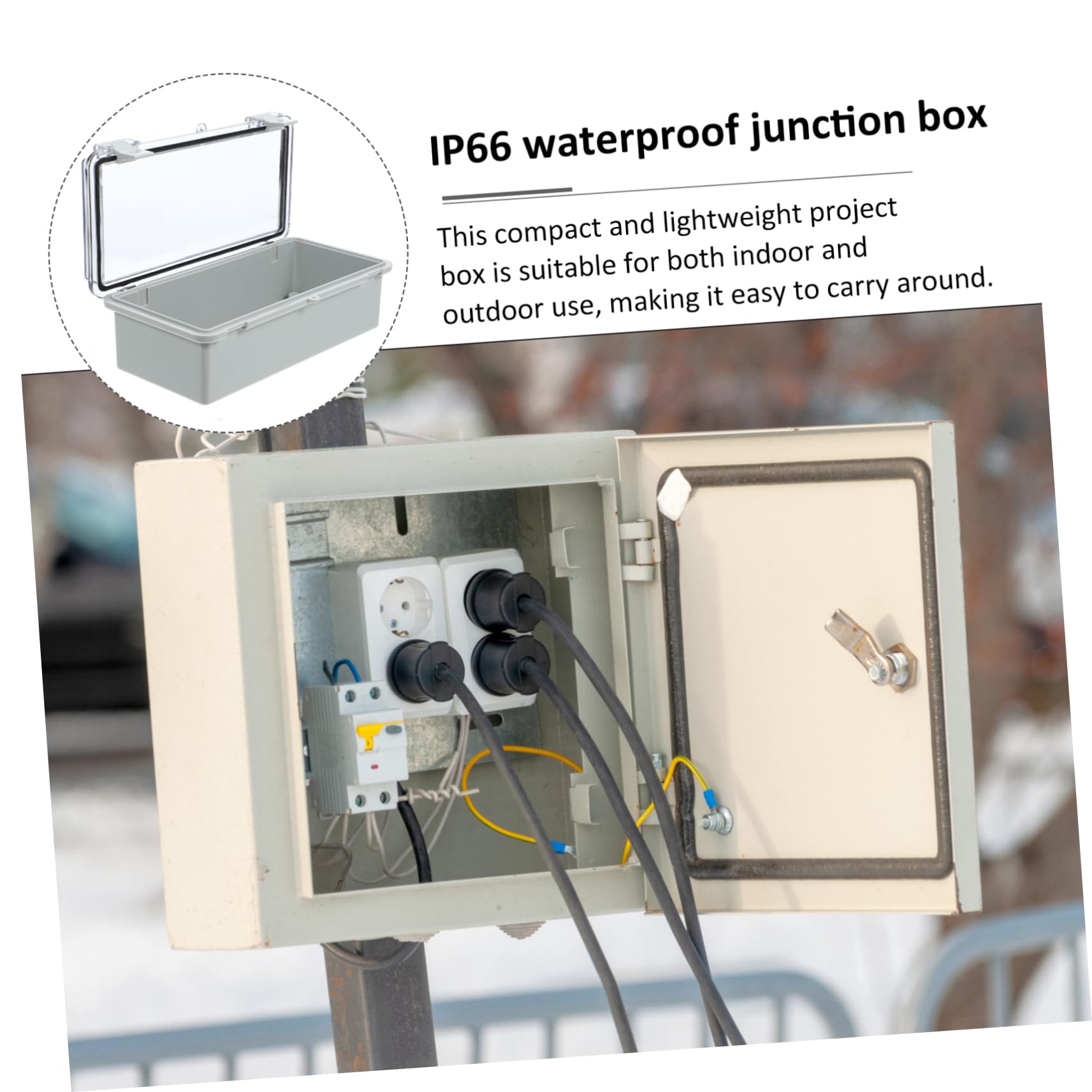 Cabilock 3 Piezas Caja De Conexiones Impermeable Al Aire Libre Cajas Exterior Largo A Prueba De Polvo Alambrado A Prueba De La Intemperie Unión Clima Protector Sello El Plastico