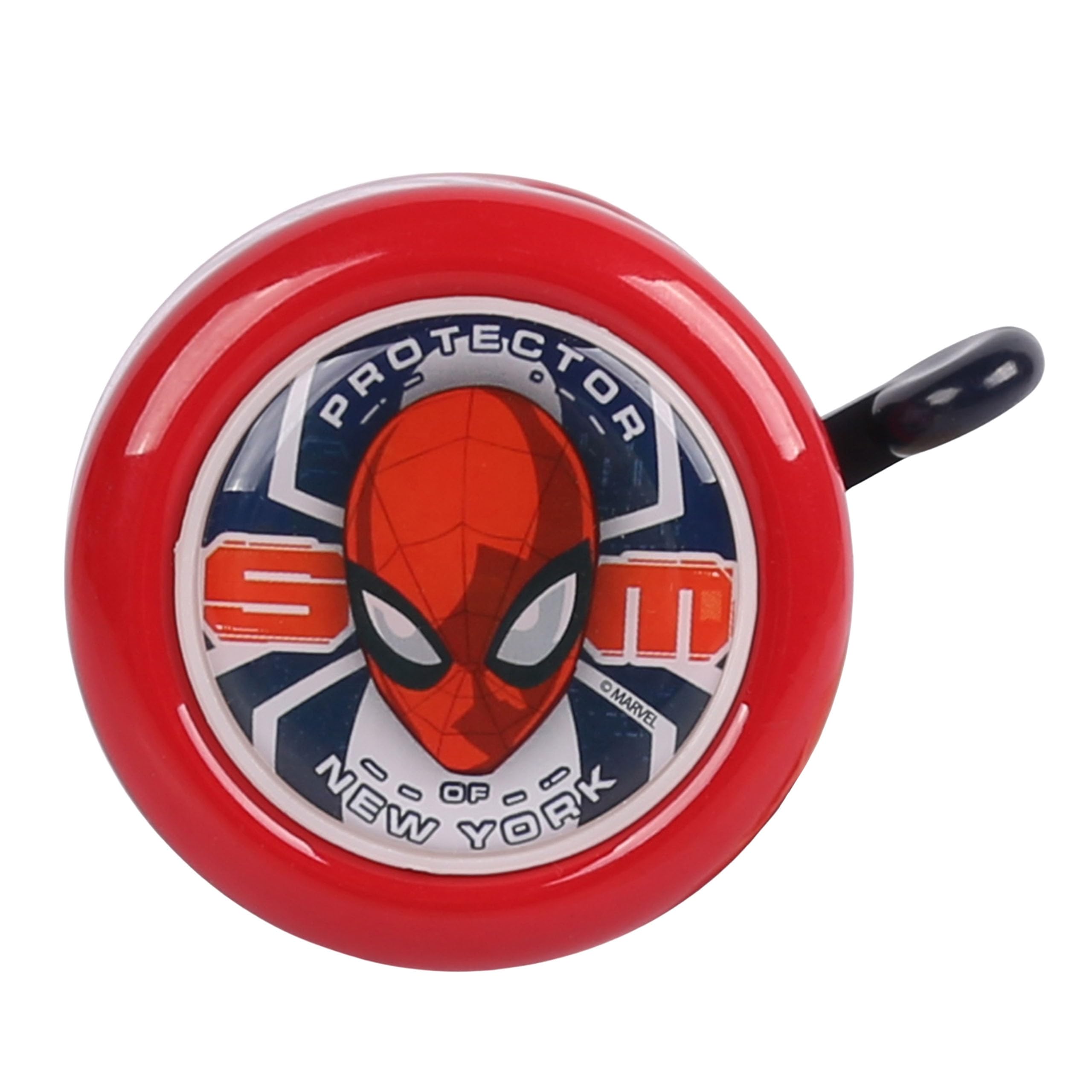 MARVEL Spider-Man Metal bicycle bell, FOR HANDLEBARS, for children, squeaky bike horn 5.5 cm (B)