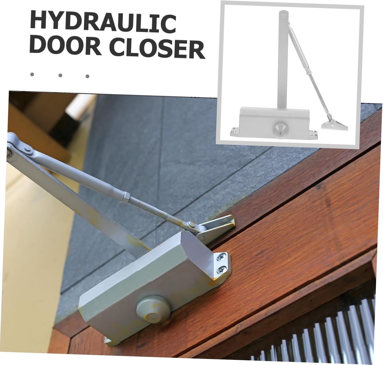 Hydraulic Door Closer Automatic Spring Mechanism for Home Commercial Use Aluminum Alloy Suitable for Doors Weighing