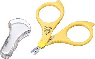 Simba Baby Safety Scissors - Rounded Tip Stainless Steel for Safe Infant Nail Trimming 3 Months+
