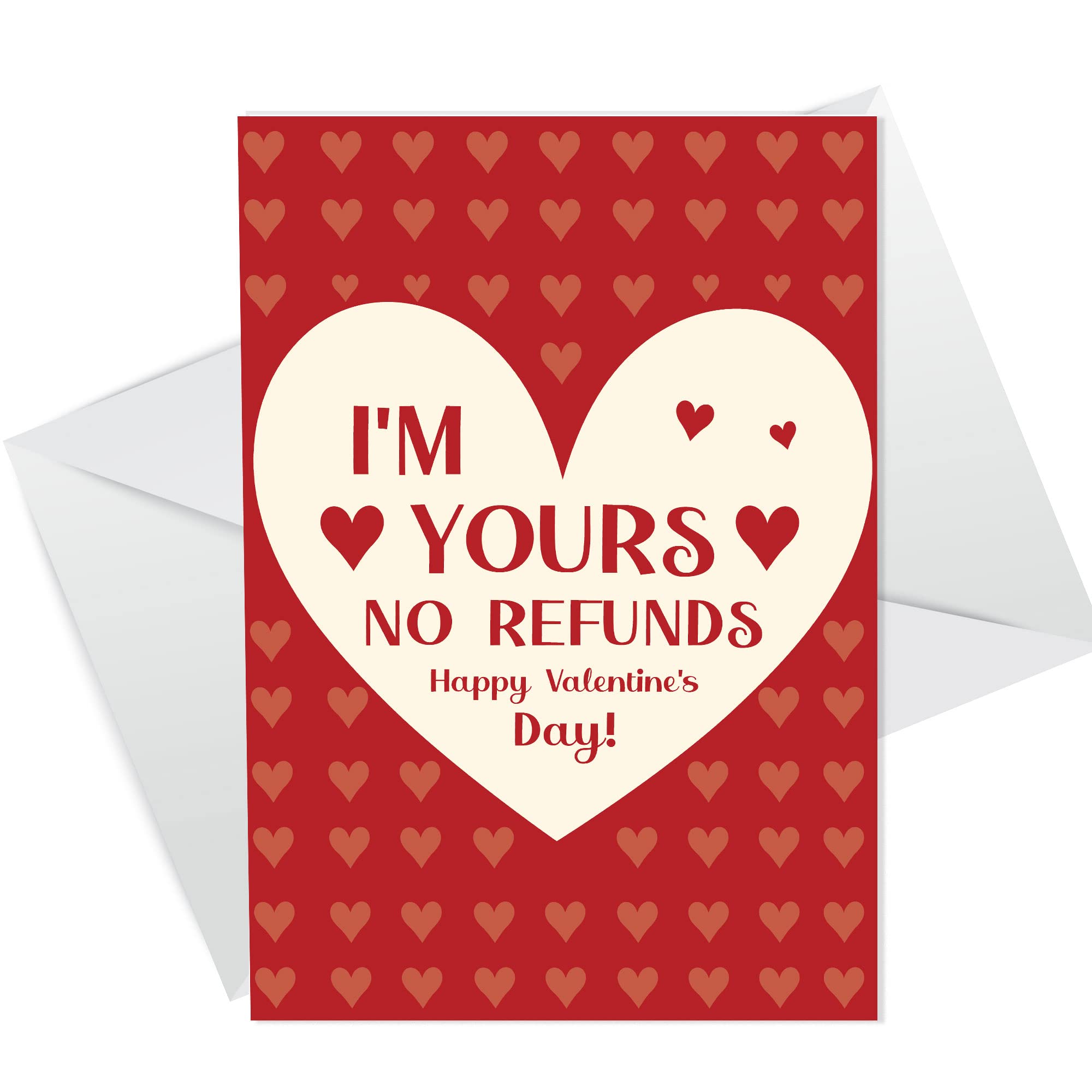 IM YOURS NO REFUNDS Funny Valentines Day Card For Him Her Joke Card For Men Women