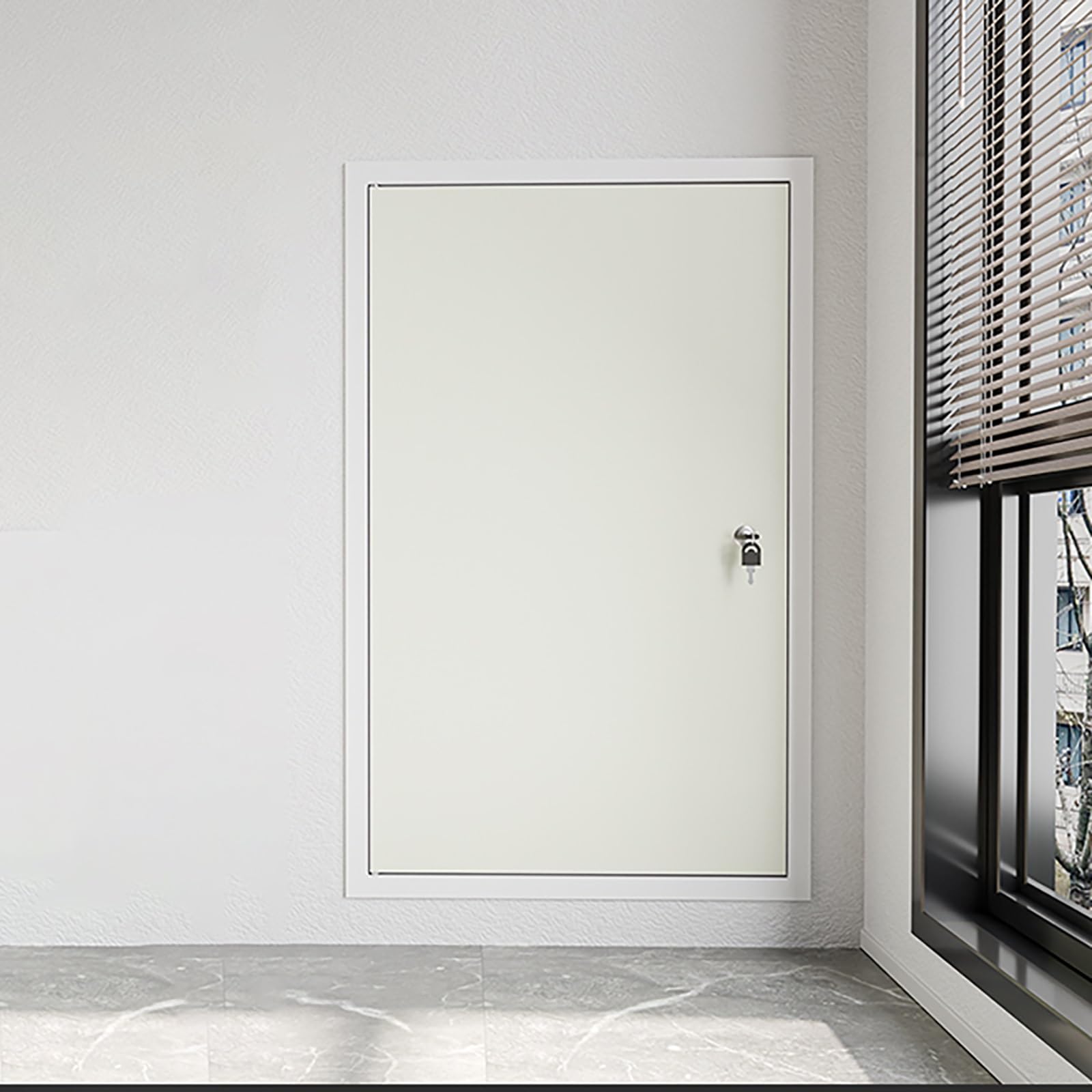 Customizable Flush Mount Wall Hatch Access Door - Aluminium Plumbing Access Panel(Beige,18x18inch)