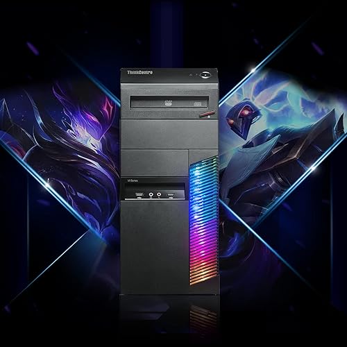 Miniatura 4 de Lenovo Computadora de escritorio para juegos - Intel Quad I7 hasta 38 GHz AMD Radeon RX 550 4G GDDR5 memoria de 16 GB SSD de 128 G  2 TB teclado y