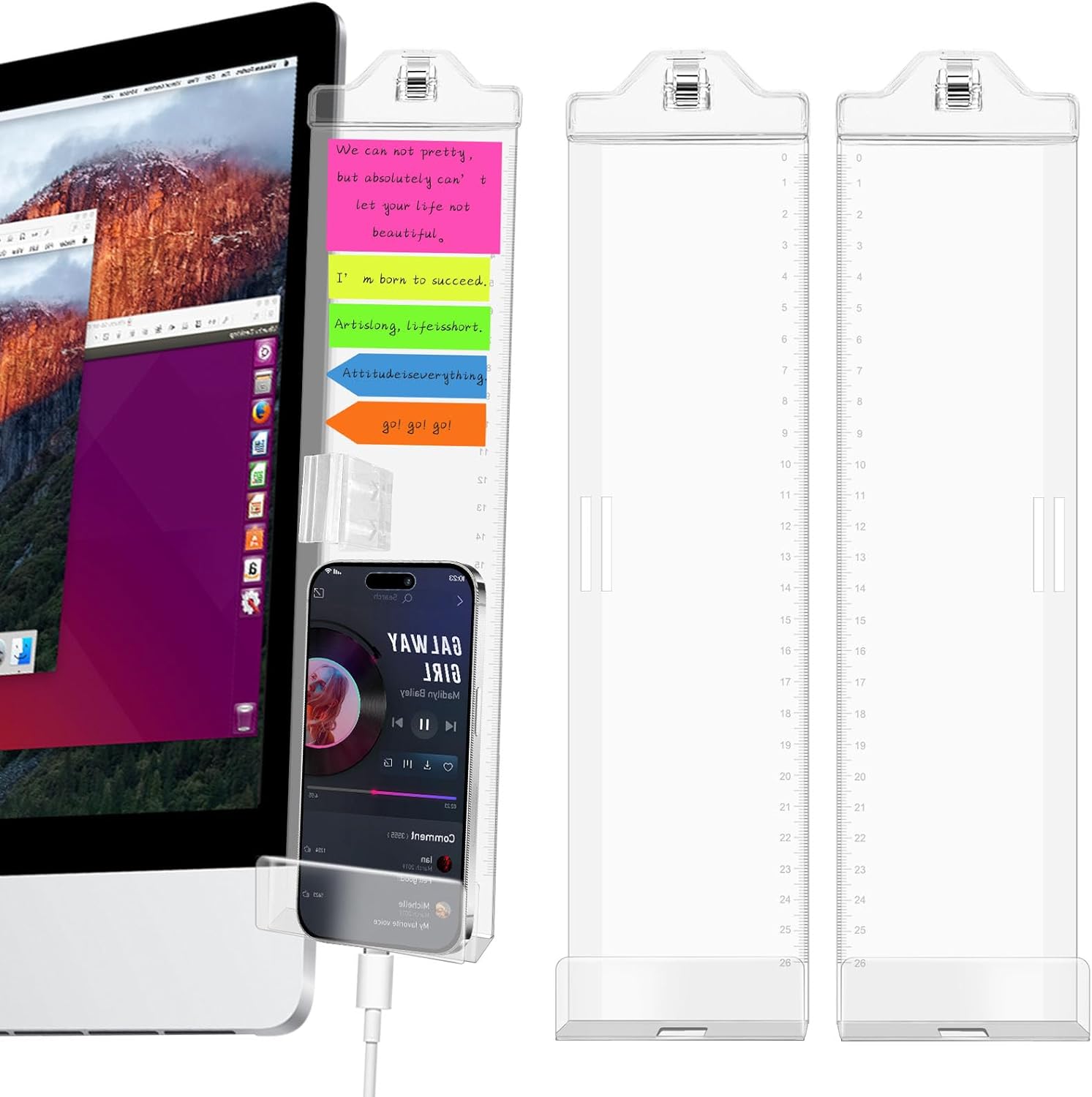 2 Pcs Monitor Memo Boards for Computer,Office Desk...